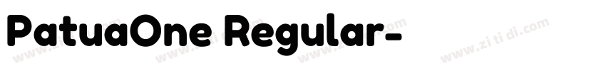 PatuaOne Regular字体转换